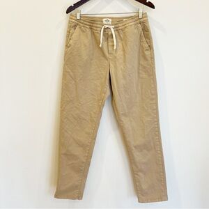 Marine Layer Pants Mens Large Khaki Fog Saturday Athletic Fit Beach Drawstring